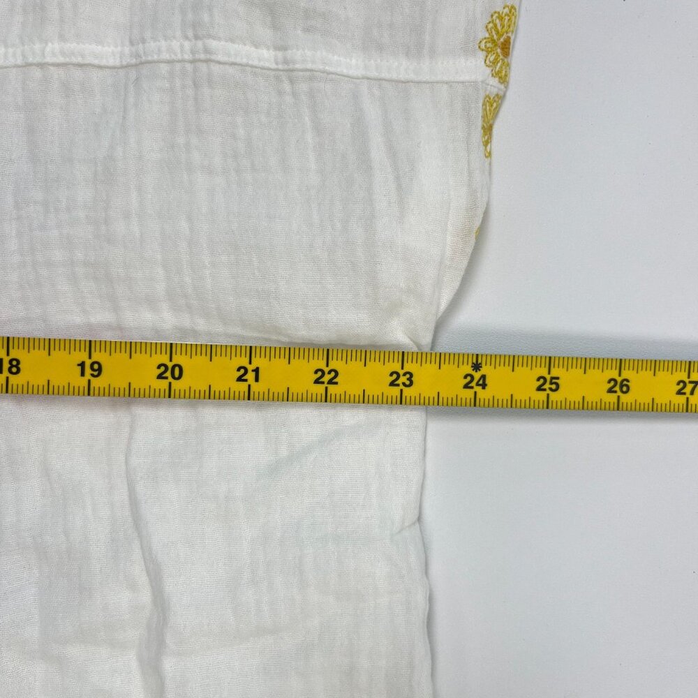 NWOT Johnny Was Women's Embroidered Linen Cotton Mini Dress White Size XL Pocket - Picture 13 of 15